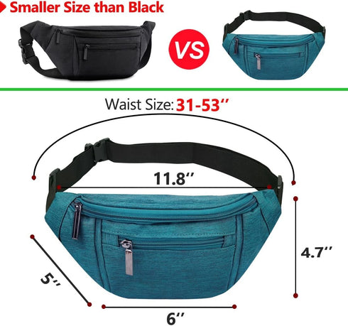 Fanny Pack for Men Women,Crossbody Waist Bag Pack,Belt Bag for Travel Walking Running Hiking Cycling,Easy Carry Any Phone,Wallet (Green)...