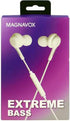 Magnavox MHP4857-WH Ear Buds with Microphone in White | Available in Black & White | Ear Buds Wired with Microphone| Extra Value Comfort Stereo Ea...