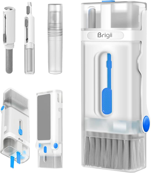Brigii Keyboard Cleaner Kit, Keycap Puller, Keyboard Brush, Multi-Function Cleaning Pen, Screen Cleaning Kit for Laptops, Keyboards, Cell Phones, ...