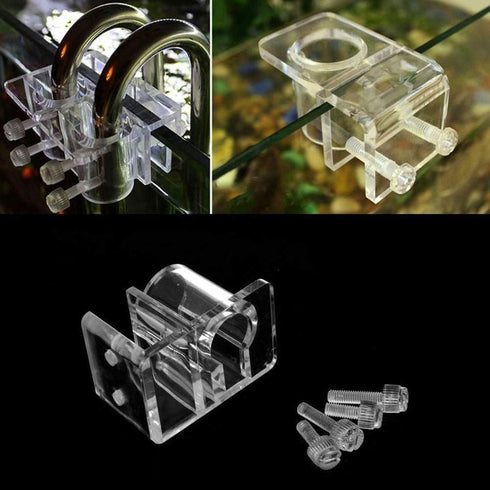 Tegg Air Water Pipe Clip Filtration Mount Filter Hose Tube Holder Aquarium Clear Fixing Clamp Glass Fish Tank Hanger Acrylic Fixture...