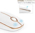 VssoPlor Wireless Mouse, 2.4G Slim Portable Computer Mice with Nano Receiver for Notebook, PC, Laptop, Computer (White and Gold)...