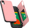 GOOSPERY Magnetic Door Bumper Compatible with iPhone XR, Wallet Case with Card Holder, Protective Dual Layer Bumper Phone Case - Pink...
