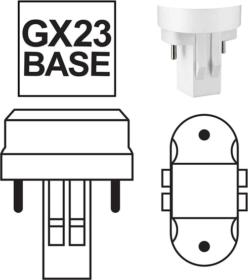 Sunlite GX23 LED Bulb, 2-Pin PLV, 7 Watt, Cool White (4000K), Full 360 Degree Illumination, 13 Watt CFL Replacement (Ballast Bypass Required)...