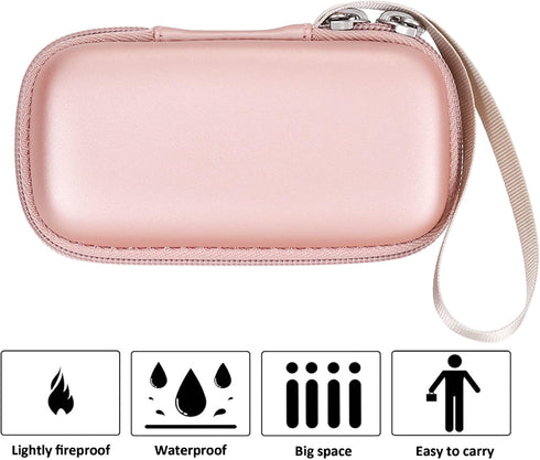 Khanka Hard Travel Case Replacement for iWALK Portable Apple Watch Charger, 9000mAh Power Bank, Case Only (Pink)......