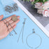 1 Box 12Pcs 9.84 Inch Adjustable Slider Bracelet Chain Slider Chain Bracelets Extender Chains with Rhinestone Brass Slider Bracelets Findings for ...