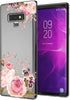 Case for Galaxy Note 9, Slim Shockproof Clear Soft Flexible TPU Phone Protective Case Cover for Samsung Galaxy Note 9 (Rose Flower)...