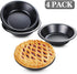 Webake Mini Pie Pans 5 Inch Pie Tins, 4 Pack Nonstick Round Bread and Meat Bakeware for Oven and Instant Pot Baking - Black...