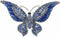 Crystal Rhinestone Butterfly Brooch Elegant Lapel Pins Dress Accessories Jewelry Gift For Women Girls (Blue)...