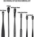 12 Pcs Ear Pick Earwax Removal Kit, Ear Wax Removal Tool, Stainless Steel Earwax Removal Tool with Leather Storage Box (Black+Green)...