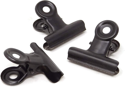 Honbay 20PCS 30mm(1.2inch) Black Metal Bulldog Clips Hinge Clips for Documents, Planner Pages, Receipts, Pictures, Photos, etc...