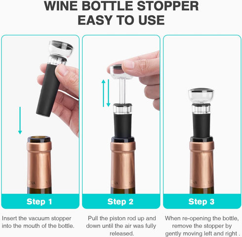 Hotder Electric Wine Opener,Battery Operated Wine Bottle Opener with Corkscrew,Foil Cutter,Wine Stopper,Ideal Gift for Wine Lovers,Home Party Wedd...