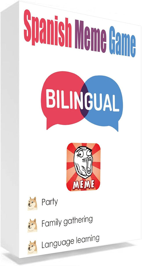 Spanish English Meme War Card Game Party Game Funny Cards Family Board Games | Bilingual...