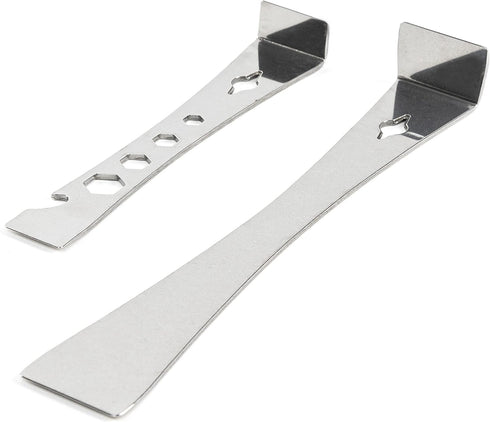 NEIKO 00250A Pry Bar Set, 2 Pc Stainless Steel Flat Bar Crowbar, Hex Wrench, Small Pry Bar, 6-1/2” Mini Crow Bar & 9-1/2” Pry Tool, Molding, Scrap...