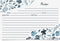 Jot & Mark Floral Recipe Cards 4x6 | Double Sided Thick Cardstock, 50 Count (Indigo Floral)...