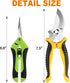 2 Packs Pruning Shears, Garden Shears, Garden Scissors, Garden Pruners Stainless Steel Pruning Shears for Gardening, Garden Clippers, Gardening To...