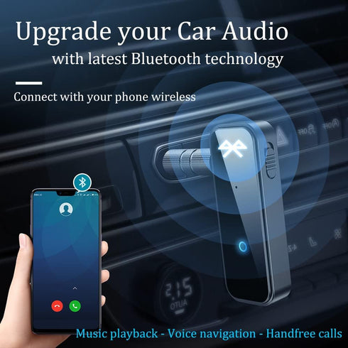 Bluetooth Transmitter Receiver Wireless Adapter: 3.5mm Aux Jack Stereo Audio Input Output - for TV Car Headphone Speakers iPhone PC...