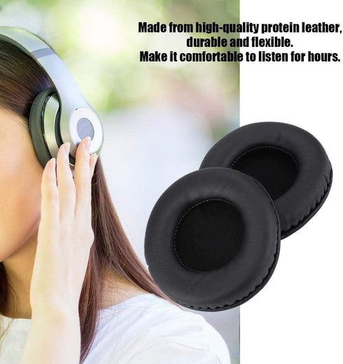 V BESTLIFE 1 Pair Universal 100mm Headphone pad Replacement pad, Soft Foam Cushion Noise Reduction Headset Cover Case,Made from Protein Leather,Bl...