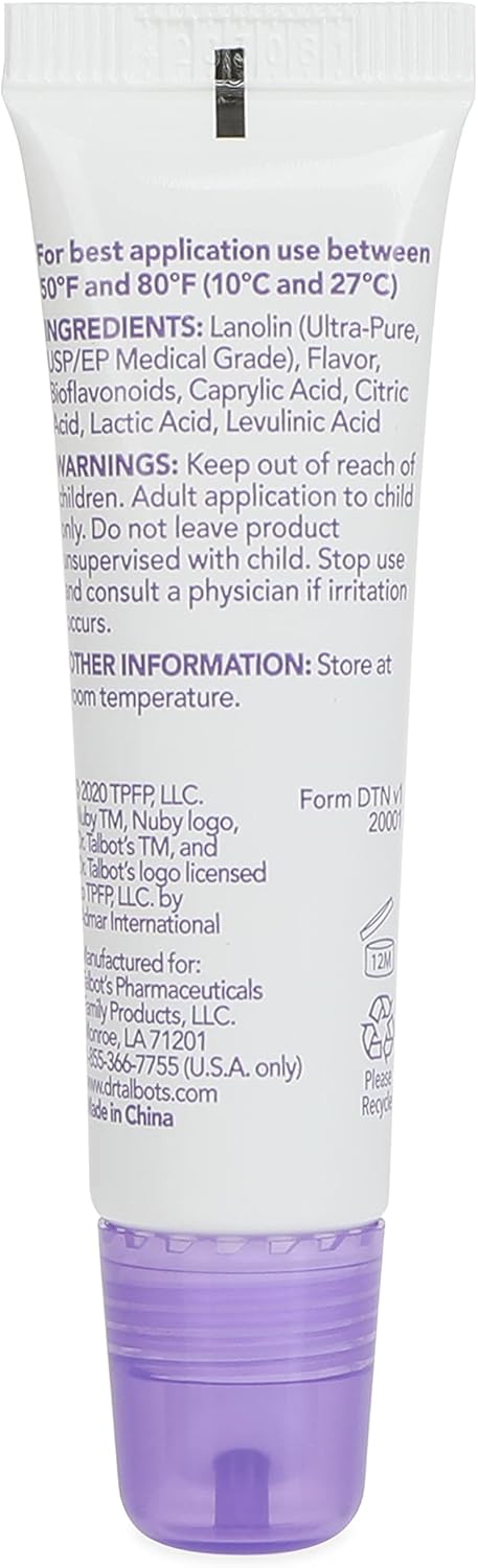 Dr. Talbot's Lanolin Lip & Cheek Balm for Baby, Naturally Inspired with Citroganix,Vanilla Milk Flavor, 2 Pack, 0.35 Ounce...