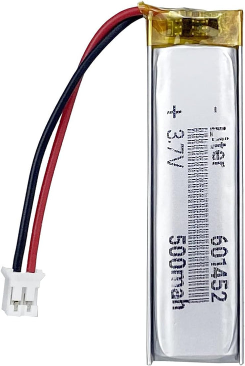 3.7V Lipo Battery 500mAh Rechargeable Lithium ion Polymer Battery 601452 Lithium Polymer ion Battery with JST Connector...