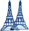 Winterworm Stylish Modern Paris Eiffel Tower Metal Decorative Bookend Book End Book Organizer for Library School Office Home Desk Study Gift(Blue)...