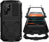 Samsung Galaxy S22 Plus Aluminum Metal Bumper Silicone Case with Stand, Water Resistant, Heavy Duty Rugged, Built-in Screen Protector, Black...