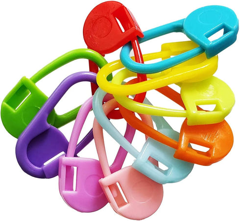50 Pieces Colorful Knitting Markers Crochet Clips Crochet Pins Bulk Stitch Markers Locking Stitch Knitting Place Markers DIY Craft Plastic Safety ...