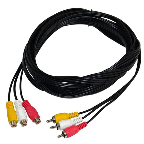 MagicW 10ft 3 Rca Male to 3 Rca Female Audio Video Extension Cable 3RCA Male to Female Audio Composite Extension Video Cable DVD AV TV UK...