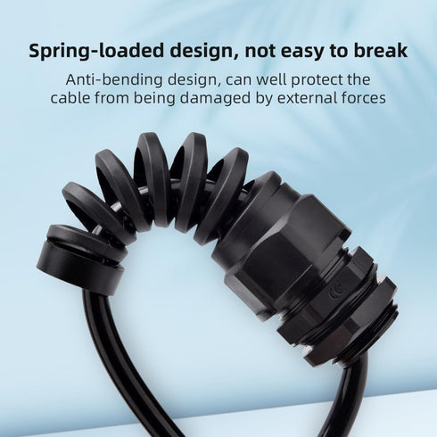 Strain Relief Cord Connector, CGELE 2 Pack NPT 3/4" Waterproof Cable Gland Cord Grip Spiral Adjustable Connector Strain Relief Cord Connectors Joi...