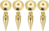 MECCANIXITY 4pcs Gold Speaker Spike Kit Shockproof Adjustable Copper Speaker Spike Isolation with Speaker Spikes Pads Mat for Subwoofer CD DVD Aud...