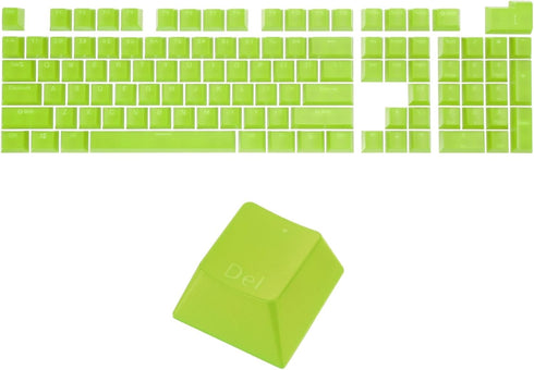 MECCANIXITY 108 Keys Pudding Keycaps Set OEM Profile 60 Percent ABS for Mechanical Keyboard Layout, Green Double Shot...