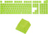 MECCANIXITY 108 Keys Pudding Keycaps Set OEM Profile 60 Percent ABS for Mechanical Keyboard Layout, Green Double Shot...