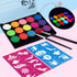 Skymore Glow in The Dark UV Body Paint 15pcs Face Paints for Kids & UV Neon Glow Face Painting Kits with 2 Brushes&Stencils for Halloween and Part...