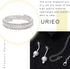 Urieo 3 PCS Pearl Bridal Jewelry Set Silver Rhinestone Necklace Drop Earrings Bangle Bracelet Elegant Costume Wedding Jewelry Accessories Prom Par...