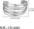 WOWORAMA Chunky Cuff Bracelets for Women Multi-layer Cross Wire Open Bangle Bracelet Adjustable Chunky Wide Open Wrist Arm Cuffs Wrap Bracelet Gol...