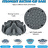 Slow Feeder Dog Bowls Insert, Silicone Dog Slow Feeder Bowl with Strong Suction Cups Perfect For Stainless Steel Glass Ceramic Dog Bowls (Grey, Me...