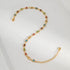 Gold Anklets for Women, Colored Small Zircon Summer Fashion Simple Titanium Steel Foot Chain Jewelry...