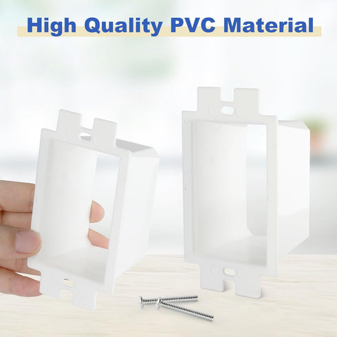 5PCS BE1-2 Electrical Outlet Box Extenders, 1 Gang Electric Box Extender with 10PCS Screws, Power Outlet Accessories (White)...