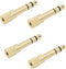 6.35mm Male to 3.5mm Female Stereo Audio Jack 4-Pack 1/4 inch to 1/8 inch Adapter for Aux Cable, Guitar Amplifier, Headphone...