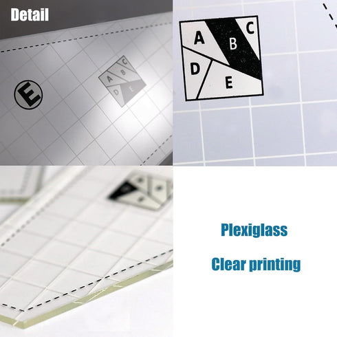 5 Pcs Creative Quilting Rulers and Templates Plexiglass Grids for Crafters Cutting Fabric...