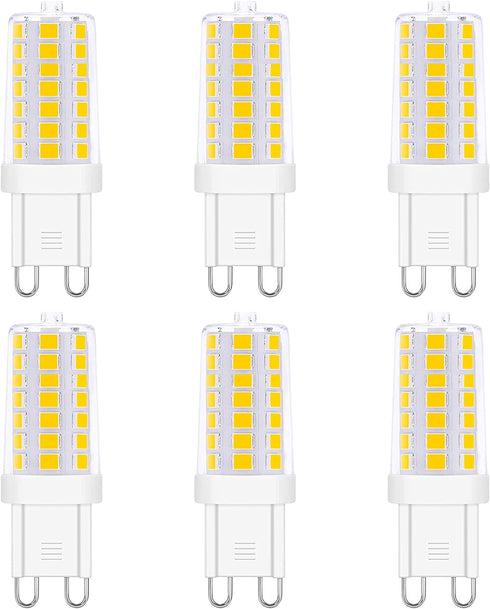 Dimmable G9 LED Light Bulbs 120V, 35W T4 G9 Halogen Equivalent, Warm White 2700K 3000K for Crystal Chandeliers Lights, Accent,Pedant Lights,Wall S...