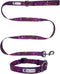 Bagel & Friends Matching Dog Collar & Leash Set XSmall, Small, Medium, Large for boy, Male, Female, Girl Dogs and Puppy (Large, Purple Galaxy)...