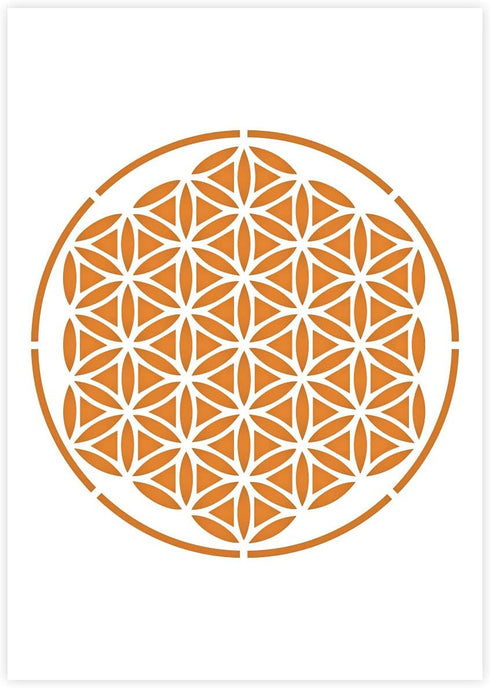 Mandala Stencil - A4 Mandala Stencil for Furniture, Walls, Floors - Mandalas for DIY Home Decor - Reusable Kids Friendly DIY Mandala Stencil for P...