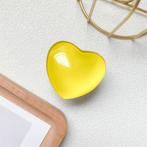 White Heart Phone Holder Stand griptok, Glass, Crystal, Cute, Pretty, Resin, ABS, Acrylic, epoxy(GT-002)......