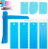 Cake Scraper Set of 9 Packs Cake Scraper Cake Decorating Comb Icing Smoother for cake decorating Plastic baking scraper Decorating Cake Edge Kitch...