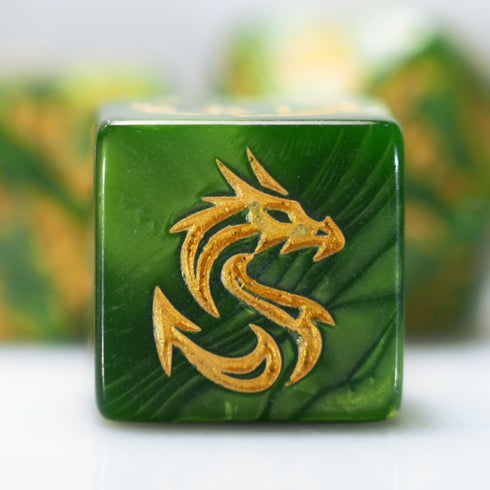 dice Set for Dungeon and Dragons D&D MTG 7-Die RPG Polyhedral Dice ?D20 D12 D10 D8 D6 D4 D%(Green)...