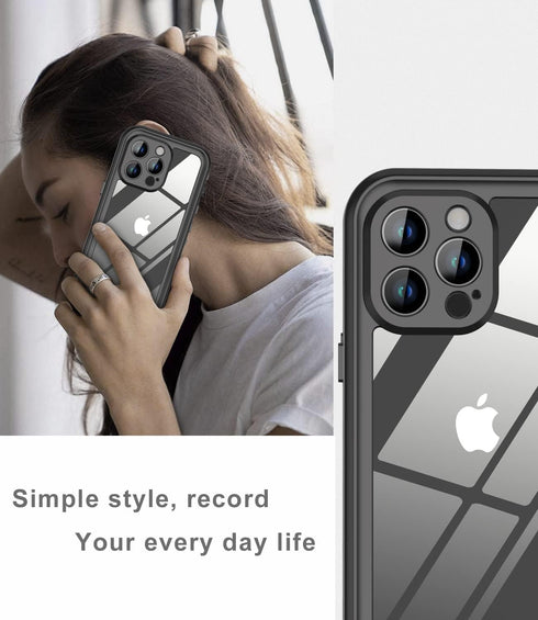 Design for iPhone 13 Pro Max Waterproof Case, Full Body Shockproof Dust Proof Phone Case Cover with Screen Protector for iPhone 13 Pro Max Case (B...
