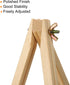 PATIKIL 5.9" Mini Wooden Easel Stand, 6 Pack Table Use Adjustable Triangle Holder for Displaying Photos, Card, Wedding, Wood Color...