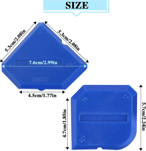 2 PCS Silicone Caulking Tool Set Sealant Finishing Tool Portable Sealant Scraper Sealant Reuse Grout Scraper for Kitchen Bathroom Floor Caulking, ...
