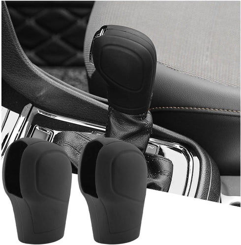 2 PCS Car Gear Shift Knob Cover, Soft Silicone Automatic Gear Shift Knob Protector, Anti-Slip Auto Knob Gear Stick Protection Cover for Men Women,...