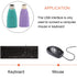 PS/2 to USB A Adapter Male to Female Keyboard Adapter PS2 Jack to USB A Plug for Mouse and Keyboard, Replacement PS2 Keyboard Adapter, 4 PCS...